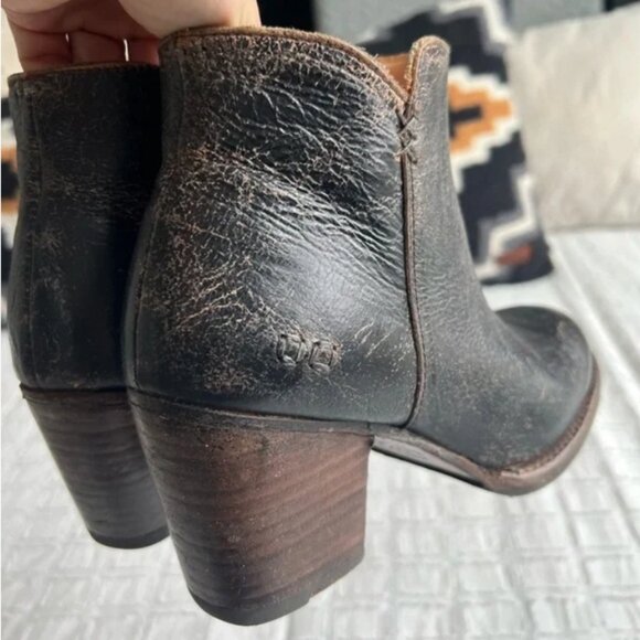 Cobbler Ankle Booties Genuine Natural Leather Handmade Distressed - Picture 5 of 15